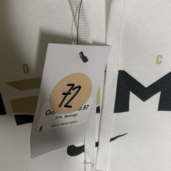 Nike Coach Prime Fleece Hoodie White/Black Deion Sanders - Picture 3 of 5